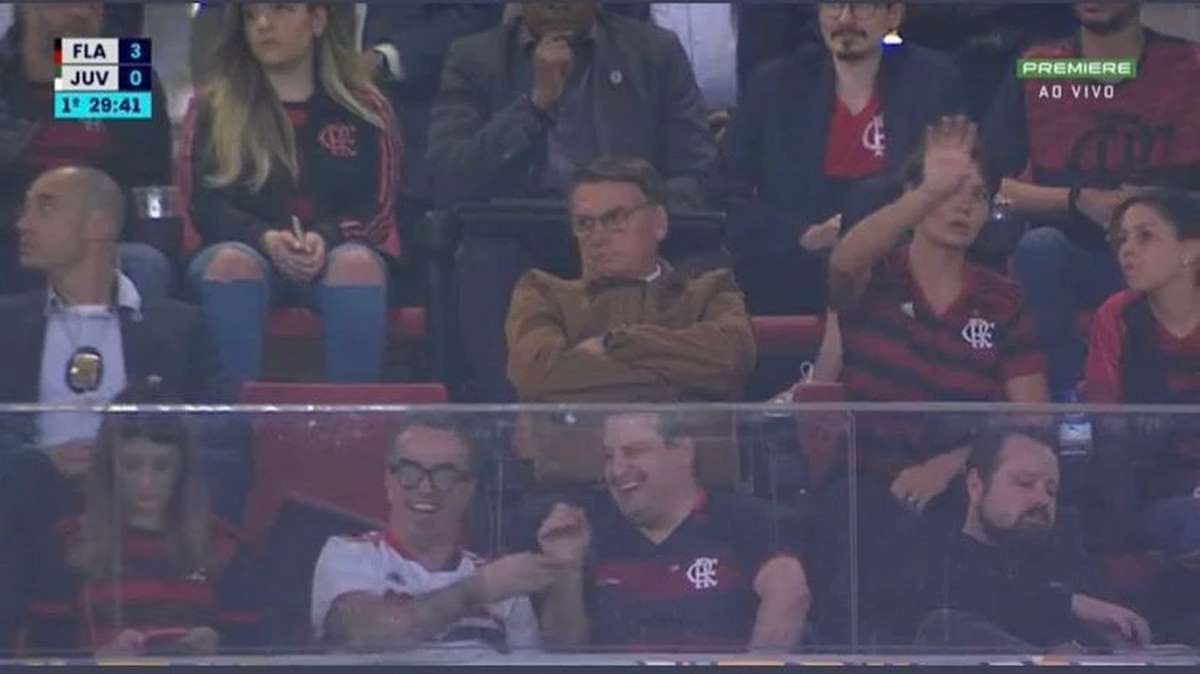 Bolsonaro Assiste Ao Jogo Do Flamengo, No Mané Garrincha Foto ReproduçãoPremiere