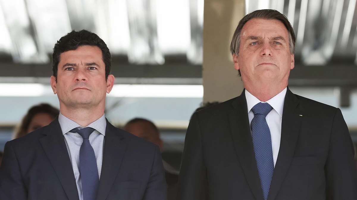 Ex Ministro Sergio Moro E Presidente Jair Bolsonaro Foto PRMarcos Corrêa