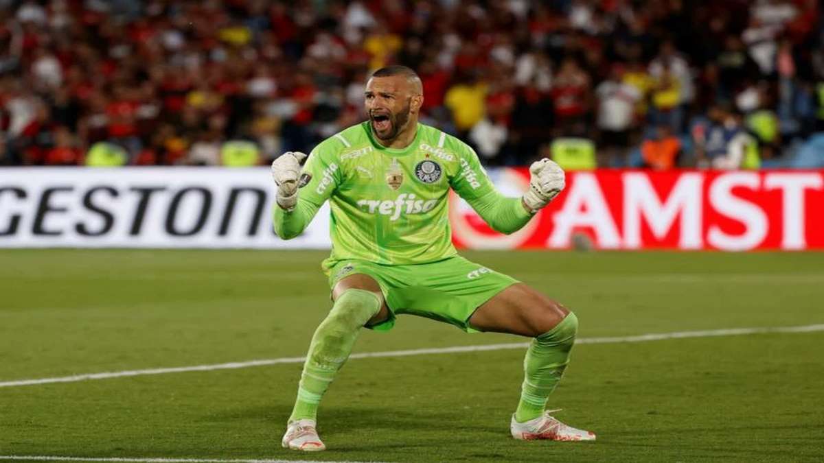 Goleiro Wewerton Celebra Vitória Contra O Flamengo Na Libertadores