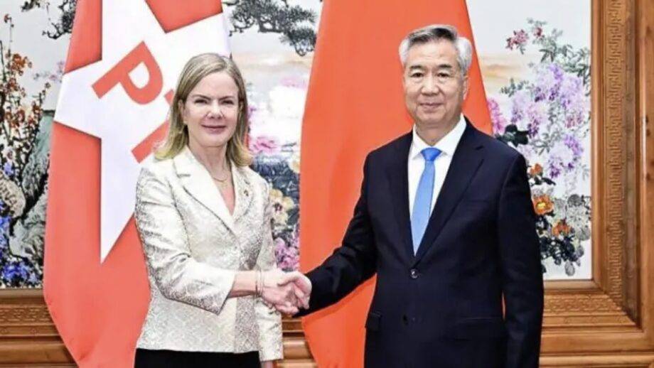 Presidenta Do PT, Gleisi Hoffmann, E Secretário Do PC Da China, Li Xi