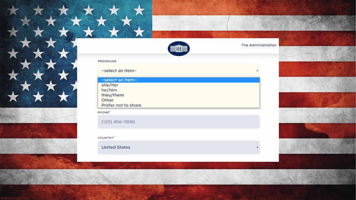 Um dos primeiros atos de Biden é garantir que o site da Casa Branca tenha os pronomes corretos no formulário